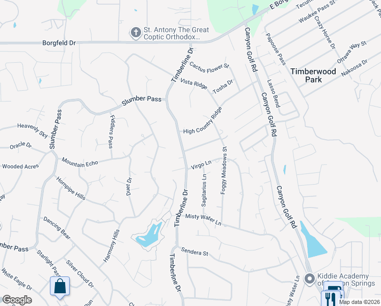 map of restaurants, bars, coffee shops, grocery stores, and more near 504 Fossel Pass Street in San Antonio