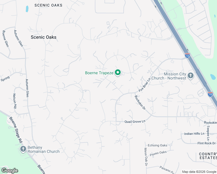 map of restaurants, bars, coffee shops, grocery stores, and more near 26913 Bent Trail in Boerne