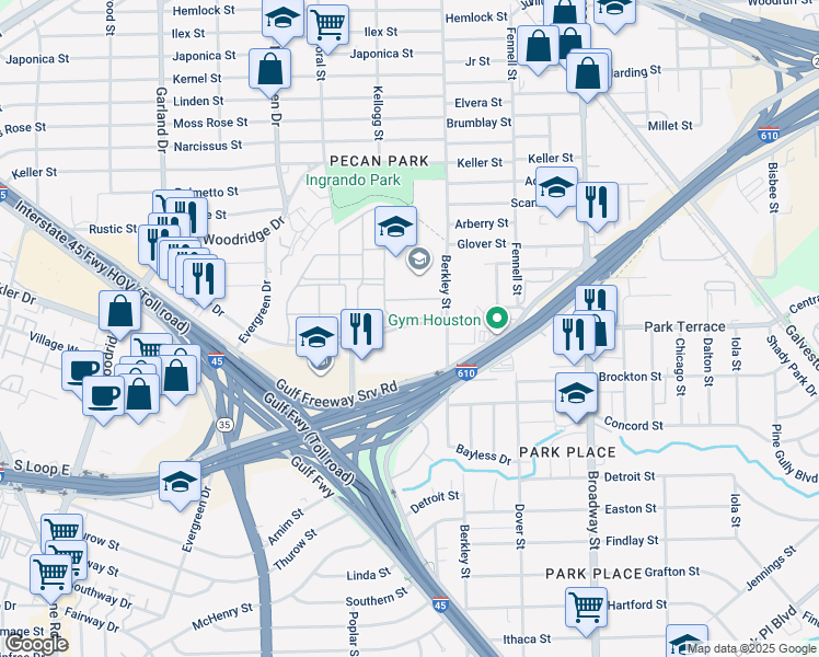 map of restaurants, bars, coffee shops, grocery stores, and more near 9530 Farm to Market 2920 in Tomball