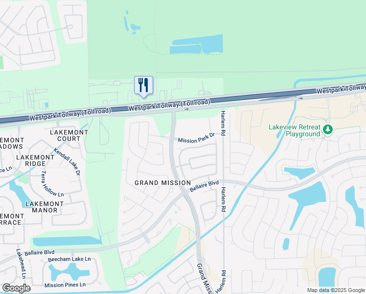 map of restaurants, bars, coffee shops, grocery stores, and more near 19211 Spring Orchard Court in Richmond