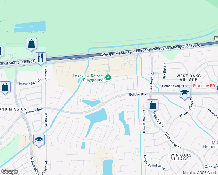 map of restaurants, bars, coffee shops, grocery stores, and more near 18410 Stablewood Manor Trail in Richmond