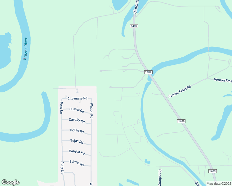 map of restaurants, bars, coffee shops, grocery stores, and more near 7718 Brazos Valley Drive in Wallis