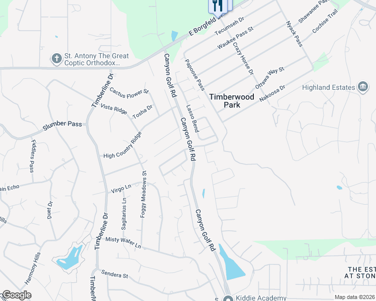 map of restaurants, bars, coffee shops, grocery stores, and more near 827 Rodeo Ranch in San Antonio