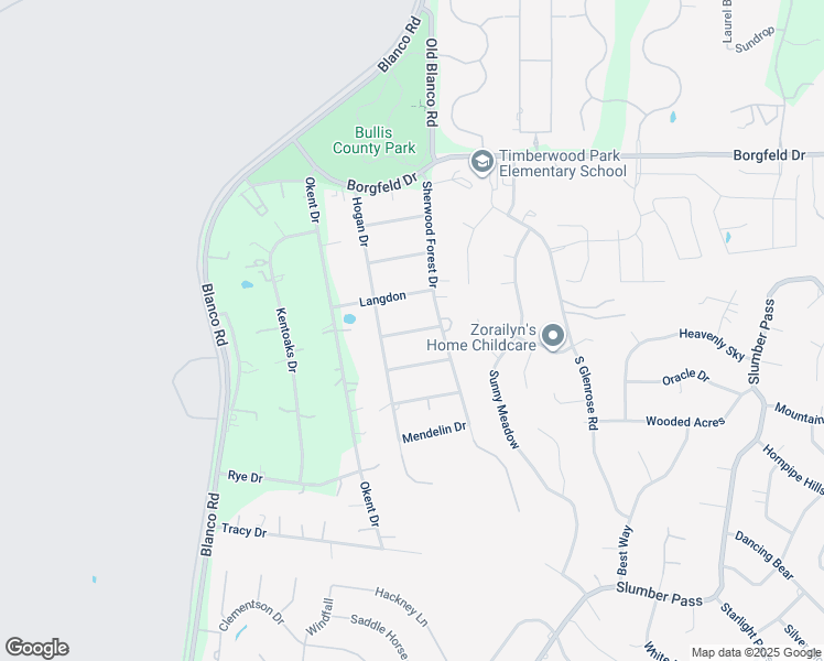 map of restaurants, bars, coffee shops, grocery stores, and more near 1206 Langdon in San Antonio