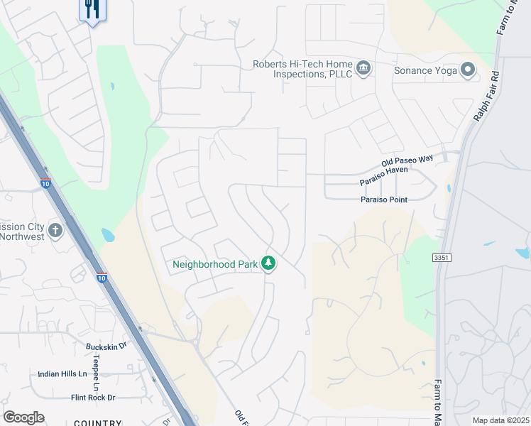 map of restaurants, bars, coffee shops, grocery stores, and more near 27042 Sable Run in Boerne