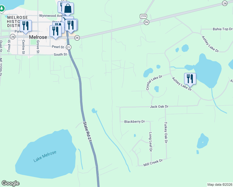 map of restaurants, bars, coffee shops, grocery stores, and more near 141 Powerline Road in Melrose
