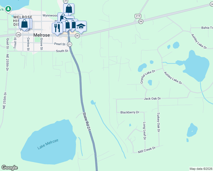map of restaurants, bars, coffee shops, grocery stores, and more near 141 Powerline Road in Melrose