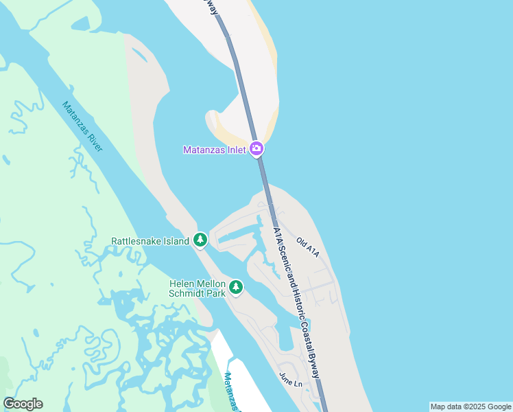 map of restaurants, bars, coffee shops, grocery stores, and more near 221 Barrataria Drive in St. Augustine
