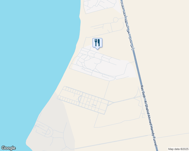 map of restaurants, bars, coffee shops, grocery stores, and more near in راس سدر