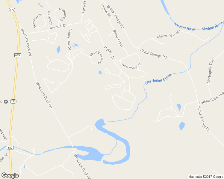 map of restaurants, bars, coffee shops, grocery stores, and more near 378 Tawny Oak Circle in Bandera