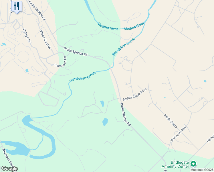 map of restaurants, bars, coffee shops, grocery stores, and more near in Pipe Creek