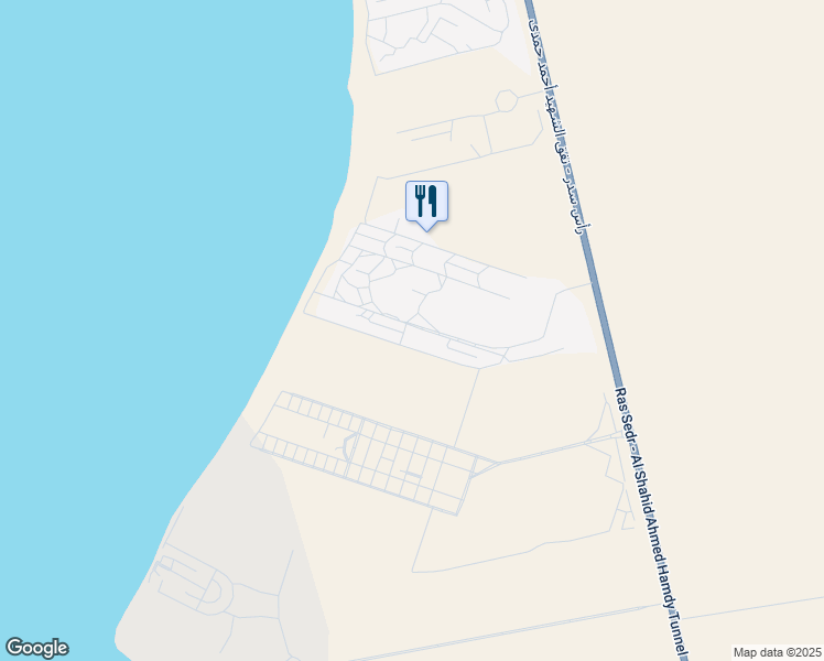 map of restaurants, bars, coffee shops, grocery stores, and more near in راس سدر