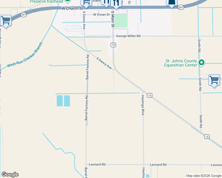 map of restaurants, bars, coffee shops, grocery stores, and more near 65 Register Burrell Road in Hastings