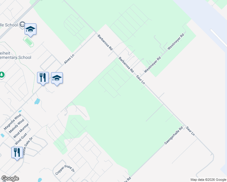 map of restaurants, bars, coffee shops, grocery stores, and more near 790 3 Mile Creek in New Braunfels
