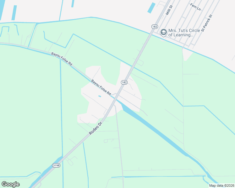 map of restaurants, bars, coffee shops, grocery stores, and more near 100 Bayou Folse Road in Raceland