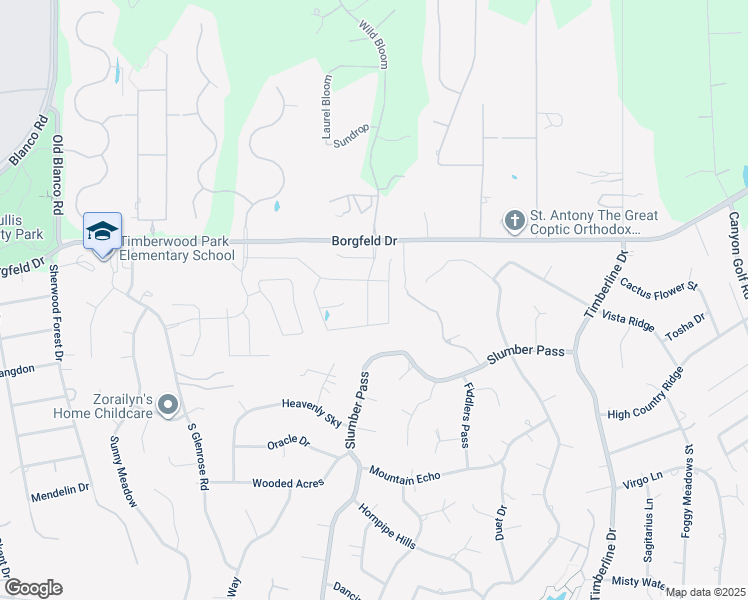 map of restaurants, bars, coffee shops, grocery stores, and more near 27328 Sterling Silver in San Antonio