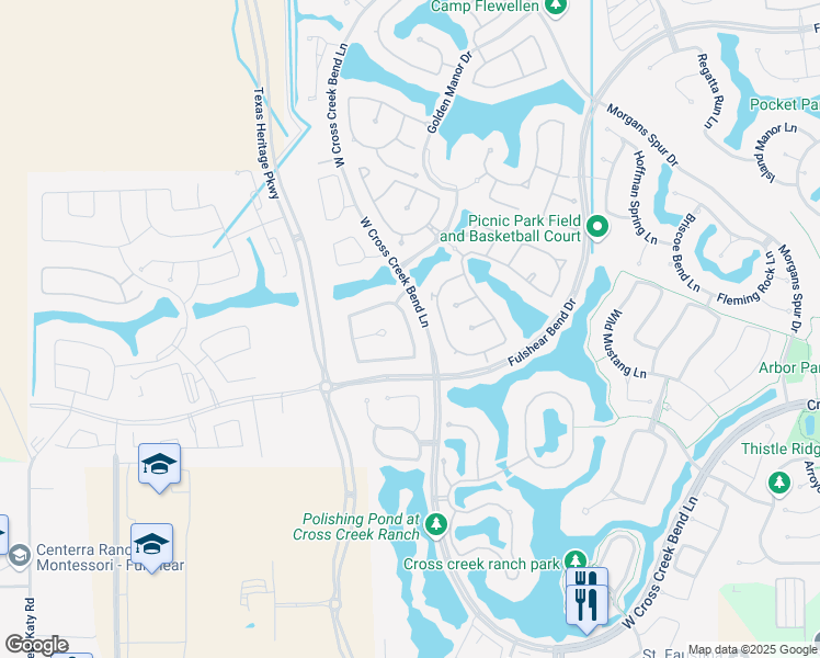 map of restaurants, bars, coffee shops, grocery stores, and more near 29027 Crystal Rose Lane in Fulshear