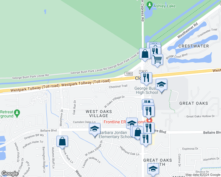 map of restaurants, bars, coffee shops, grocery stores, and more near 6602 Mariner Square Court in Richmond
