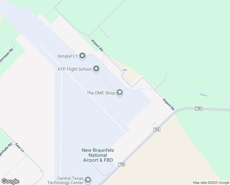 map of restaurants, bars, coffee shops, grocery stores, and more near 2333 FM 758 in New Braunfels