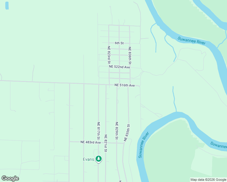 map of restaurants, bars, coffee shops, grocery stores, and more near 1360 Northeast 516 Avenue in Dixie