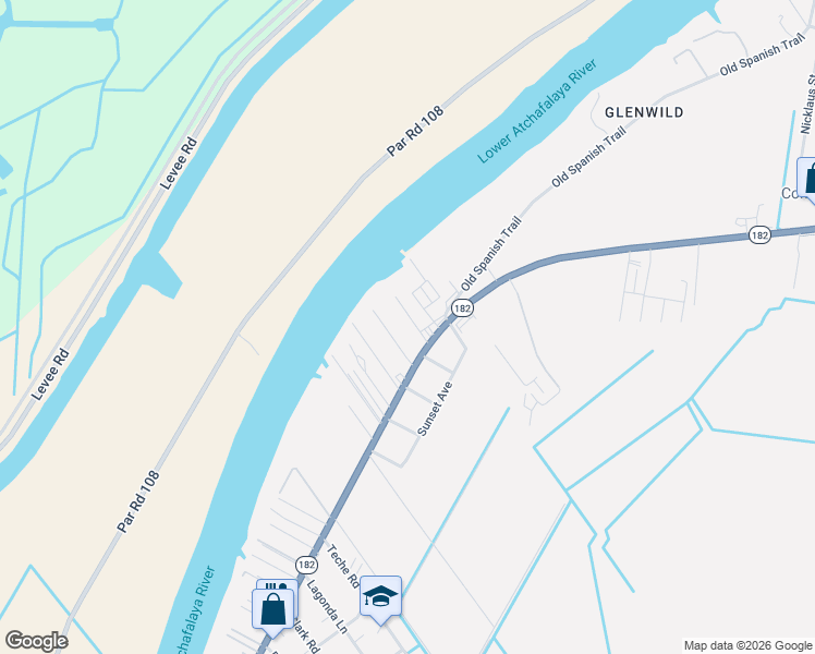map of restaurants, bars, coffee shops, grocery stores, and more near 101-327 Nini Road in Morgan City