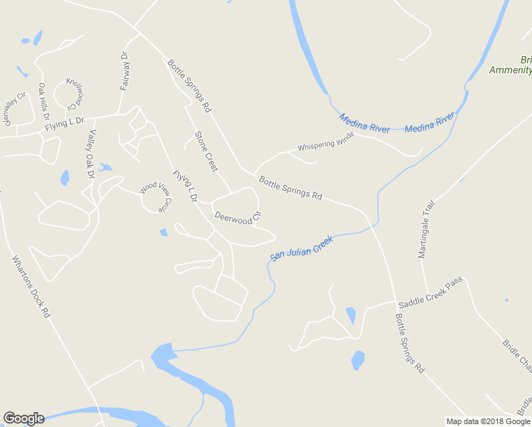 map of restaurants, bars, coffee shops, grocery stores, and more near 402 Deerwood Circle in Bandera