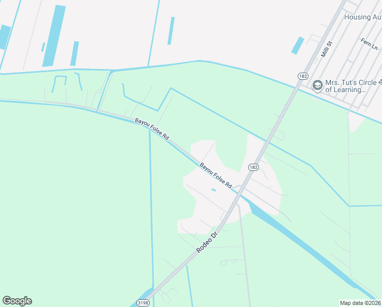 map of restaurants, bars, coffee shops, grocery stores, and more near 100-232 Bayou Folse Road in Raceland