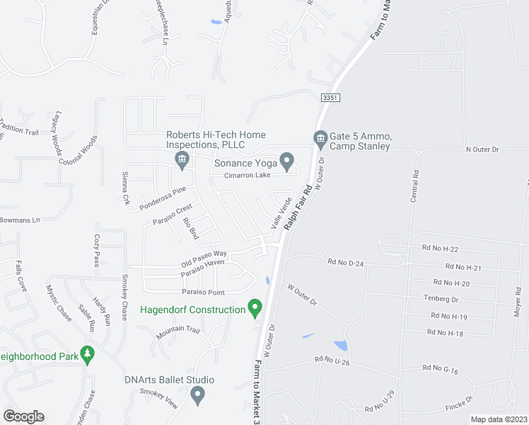 map of restaurants, bars, coffee shops, grocery stores, and more near Valle Bluff in Boerne