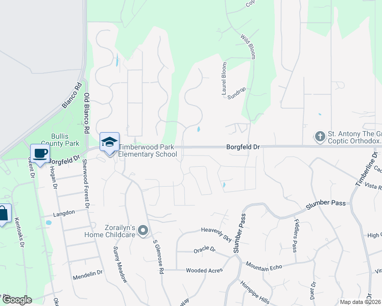 map of restaurants, bars, coffee shops, grocery stores, and more near 467 Salz Way in San Antonio