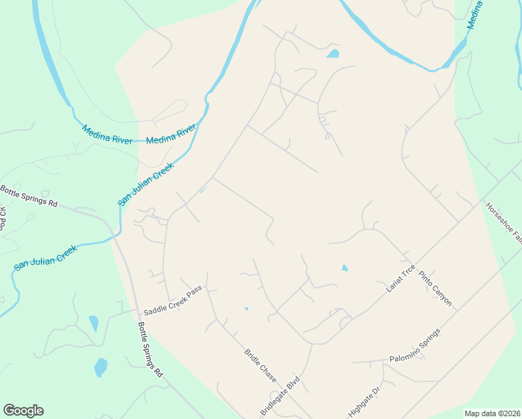 map of restaurants, bars, coffee shops, grocery stores, and more near 307 Hackamore Trail in Bandera