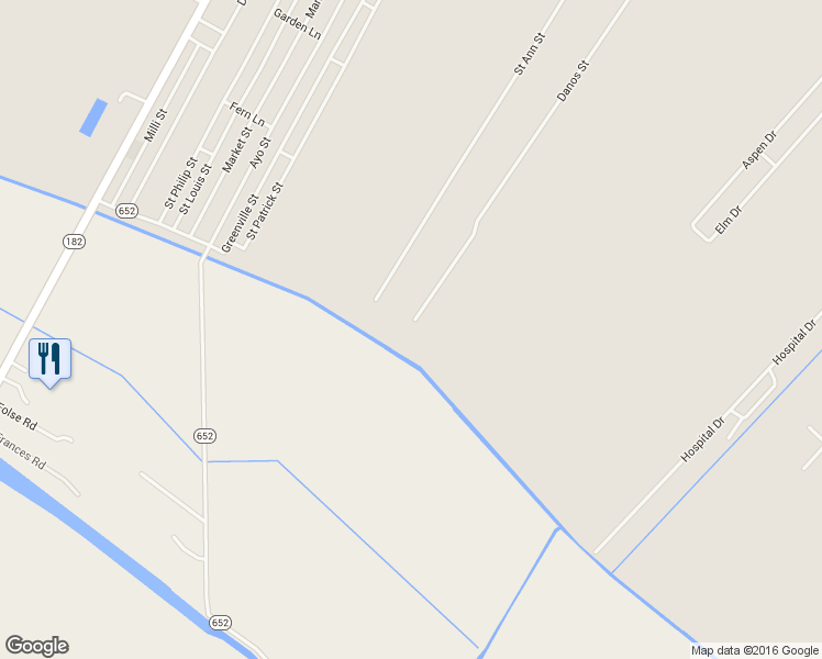 map of restaurants, bars, coffee shops, grocery stores, and more near 699 Danos St in Raceland