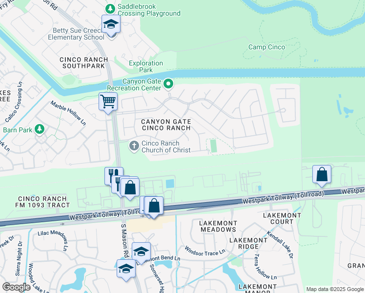 map of restaurants, bars, coffee shops, grocery stores, and more near 20331 Memorial Pass Drive in Katy