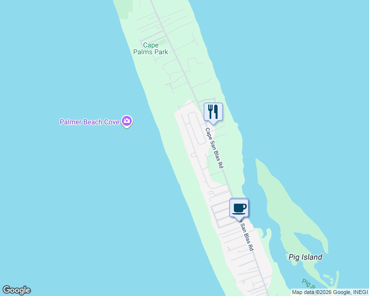 map of restaurants, bars, coffee shops, grocery stores, and more near 337 Haven Road in Port St. Joe