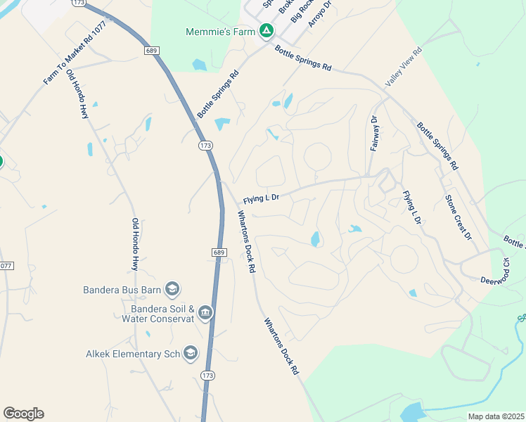 map of restaurants, bars, coffee shops, grocery stores, and more near 290 Edgewood Drive in Bandera