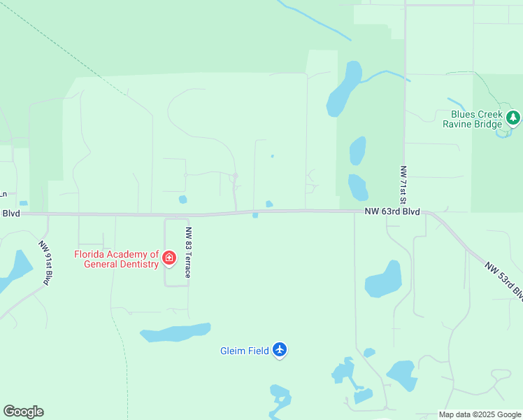 map of restaurants, bars, coffee shops, grocery stores, and more near 3800 Northwest 79th Terrace in Gainesville