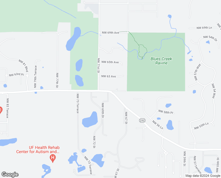 map of restaurants, bars, coffee shops, grocery stores, and more near 6916 Millhopper Road in Gainesville
