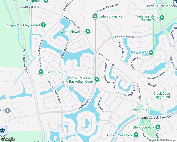 map of restaurants, bars, coffee shops, grocery stores, and more near 28727 Rivers Court in Fulshear