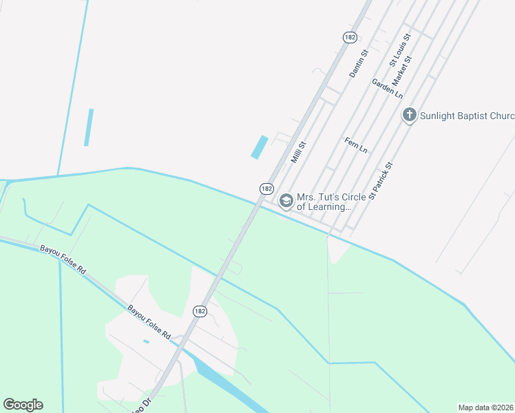 map of restaurants, bars, coffee shops, grocery stores, and more near 412 Rodeo Drive in Raceland