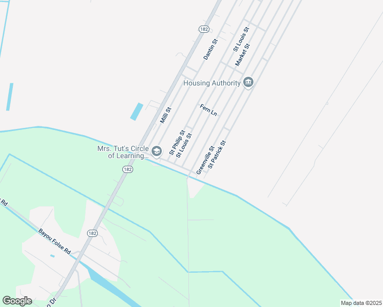 map of restaurants, bars, coffee shops, grocery stores, and more near 633 Market Street in Raceland