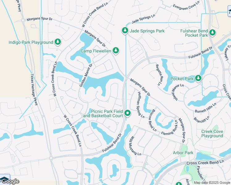 map of restaurants, bars, coffee shops, grocery stores, and more near 5434 Austin Bend Lane in Fulshear