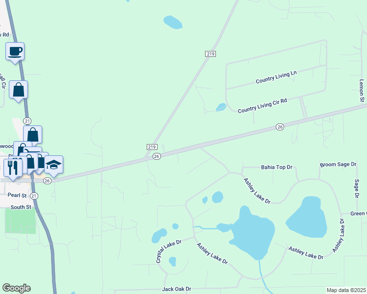 map of restaurants, bars, coffee shops, grocery stores, and more near 482 Florida 26 in Melrose