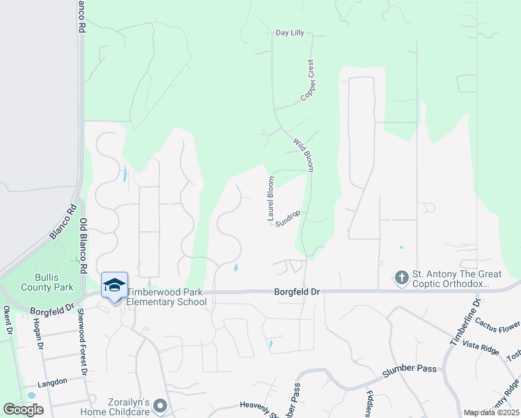 map of restaurants, bars, coffee shops, grocery stores, and more near 27703 Laurel Bloom in San Antonio