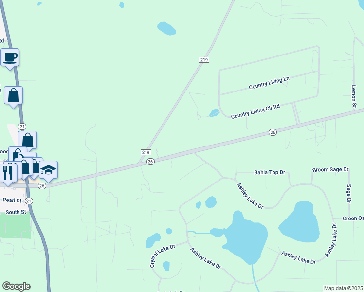 map of restaurants, bars, coffee shops, grocery stores, and more near 482 Florida 26 in Melrose
