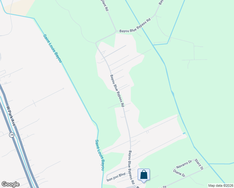 map of restaurants, bars, coffee shops, grocery stores, and more near 269 Bayou Blue Bypass Road in Gray