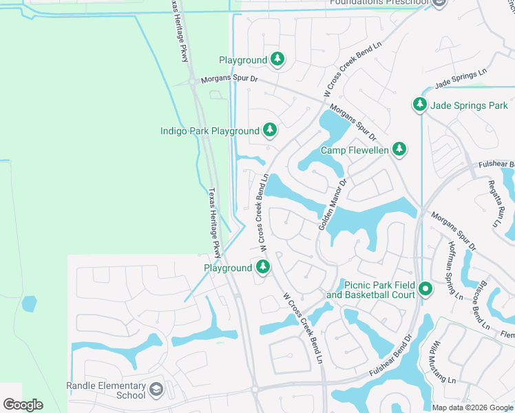 map of restaurants, bars, coffee shops, grocery stores, and more near Fulshear-Katy Road in Fulshear