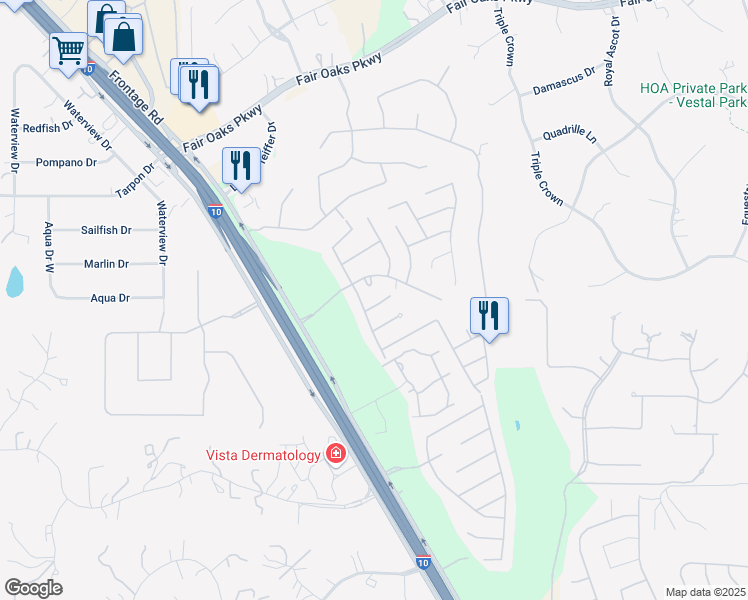 map of restaurants, bars, coffee shops, grocery stores, and more near 8723 Gelvani Grove in Boerne