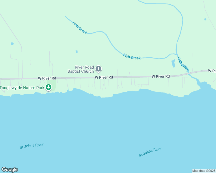 map of restaurants, bars, coffee shops, grocery stores, and more near 355 West River Road in Palatka