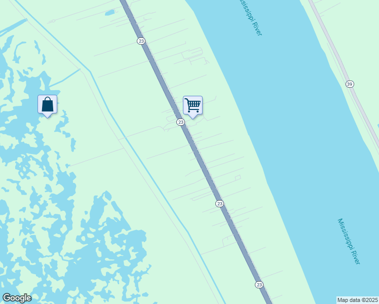 map of restaurants, bars, coffee shops, grocery stores, and more near 14204 Louisiana 23 in Belle Chasse