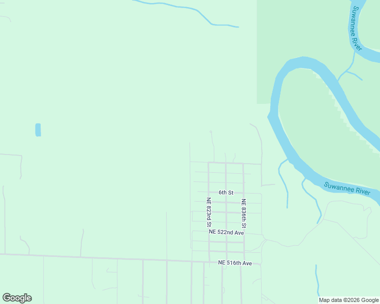 map of restaurants, bars, coffee shops, grocery stores, and more near Russell Road in Dixie County