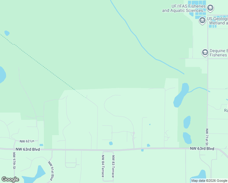map of restaurants, bars, coffee shops, grocery stores, and more near 6804 Northwest 81st Boulevard in Gainesville